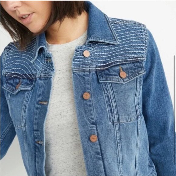 Marine Layer Jackets & Blazers - ❤️🔥Marine Layer - Blue Eileen Embroidered Denim Jacket - L